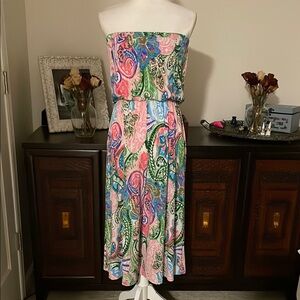 Ivy Lane Colorful Strapless jumpsuit size S